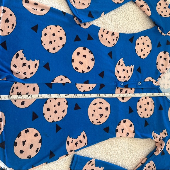 Blue Cookie Monster 🍪 Sleepwear Romper / size small - Picture 7 of 9